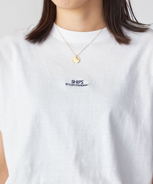 SHIPS（シップス）の「【WEB限定】SHIPS: STYLISH STANDARD ミニ ロゴ 刺繍 Tシャツ（Tシャツ/カットソー・メンズ・ネイビー/ホワイト系その他/ダークグレー/ブラック/ホワイト・X-LARGE/LARGE/SMALL/MEDIUM/XX-LARGE）」の18枚目の写真