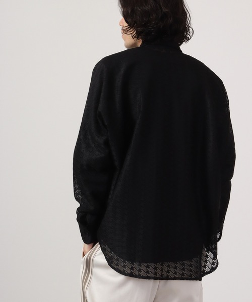 REGIEVO（レジエボ）の「Checked mesh long sleeve shirt / チェックメッシュシャツ（シャツ/ブラウス・メンズ・オフホワイト/ブラック・M/L）」の18枚目の写真