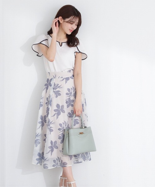 PROPORTION BODY DRESSING（プロポーションボディドレッシング）の「オーガンプリントスカート / 1213120509（スカート・レディース・ダークグレー/ピンク/イエロー・MEDIUM/SMALL）」の15枚目の写真