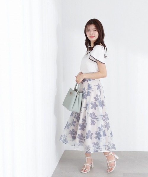 PROPORTION BODY DRESSING（プロポーションボディドレッシング）の「オーガンプリントスカート / 1213120509（スカート・レディース・ダークグレー/ピンク/イエロー・MEDIUM/SMALL）」の11枚目の写真