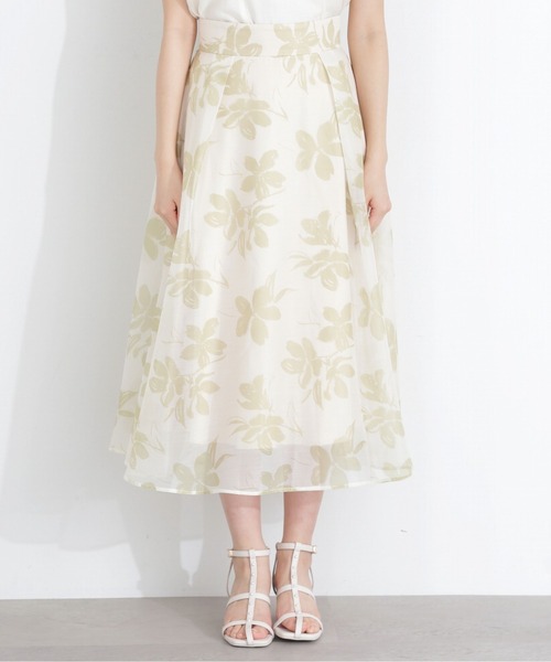 PROPORTION BODY DRESSING（プロポーションボディドレッシング）の「オーガンプリントスカート / 1213120509（スカート・レディース・ダークグレー/ピンク/イエロー・MEDIUM/SMALL）」の18枚目の写真