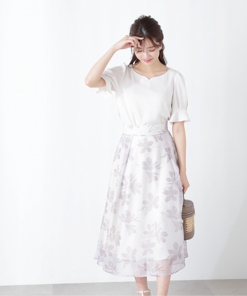 PROPORTION BODY DRESSING（プロポーションボディドレッシング）の「オーガンプリントスカート / 1213120509（スカート・レディース・ダークグレー/ピンク/イエロー・MEDIUM/SMALL）」の8枚目の写真