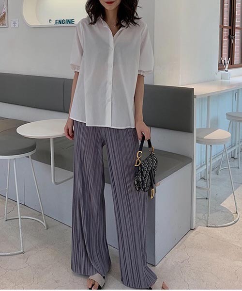 gossip!ロサンゼルス(ゴシップロサンゼルス)の「プリーツロングパンツ(その他パンツ・レディース・ブラック/ダークグレー・FREE)」の5枚目の写真