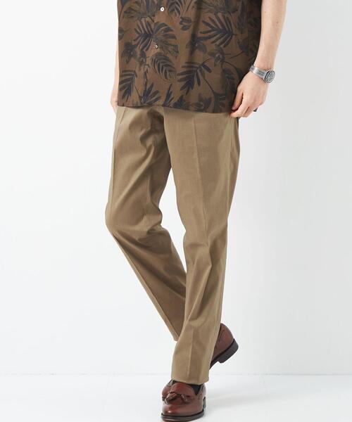 green label relaxing(グリーンレーベルリラクシング)の「ツイル スリム スラックス -ストレッチ・接触冷感・クリースキープ・ウエストアジャスター-(スラックス・メンズ・ライトグレー/ベージュ/ダークグレー・S/M/L/XL/XS)」の3枚目の写真