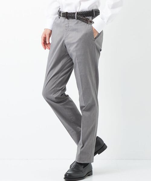 green label relaxing(グリーンレーベルリラクシング)の「ツイル スリム スラックス -ストレッチ・接触冷感・クリースキープ・ウエストアジャスター-(スラックス・メンズ・ライトグレー/ベージュ/ダークグレー・S/M/L/XL/XS)」の1枚目の写真