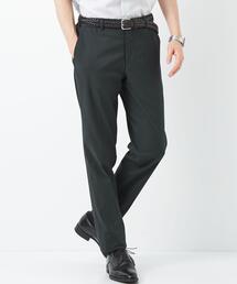 green label relaxing | ツイル スリム スラックス -ストレッチ・接触冷感・クリースキープ・ウエストアジャスター-(スラックス)