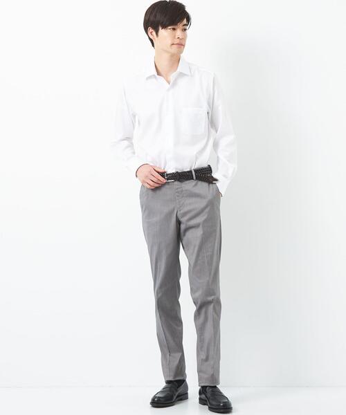 green label relaxing(グリーンレーベルリラクシング)の「ツイル スリム スラックス -ストレッチ・接触冷感・クリースキープ・ウエストアジャスター-(スラックス・メンズ・ライトグレー/ベージュ/ダークグレー・S/M/L/XL/XS)」の7枚目の写真