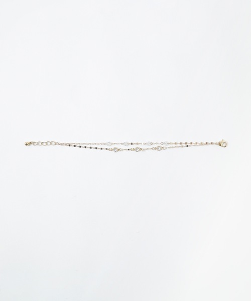 【動くたびにきらめく♡】CHANEL ビジュー ブレスレット 2連チェーンビジューブレスレット（ブレスレット）｜niana