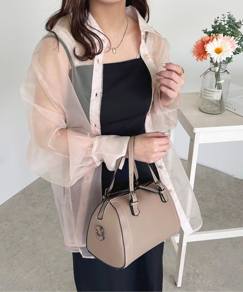 apres jour（アプレジュール）の「オーガンジーシアーシャツ【ZOZOTOWN限定アイテム】（シャツ/ブラウス・レディース・ピンク/ブルー/ブラック・X-LARGE/フリー）」の9枚目の写真