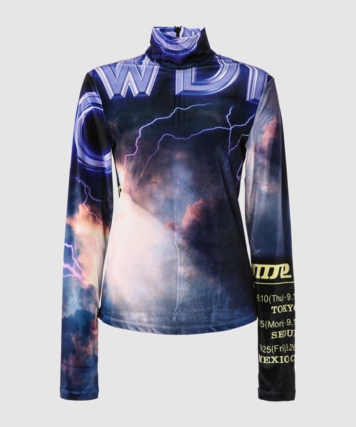 YOHEI OHNO(ヨウヘイオオノ)の「Graphic Velour High Neck(Tシャツ/カットソー・レディース・ホワイト系その他/パープル系その他/ライトブルー/ブルー系その他・36)」の4枚目の写真