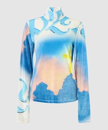 Graphic Velour High Neck