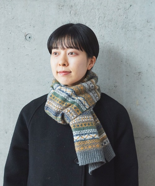 PAR ICI(パーリッシィ)の「フェアアイルジャカード起毛マフラー(マフラー・レディース・レッド/グレー・FREE)」の12枚目の写真