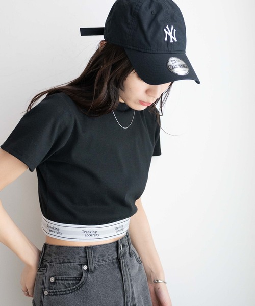 WEGO(ウィゴー)の「WEGO/ロゴテープリブT(Tシャツ/カットソー・レディース・ホワイト/ブラック・FREE)」の16枚目の写真