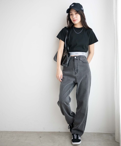 WEGO(ウィゴー)の「WEGO/ロゴテープリブT(Tシャツ/カットソー・レディース・ホワイト/ブラック・FREE)」の17枚目の写真