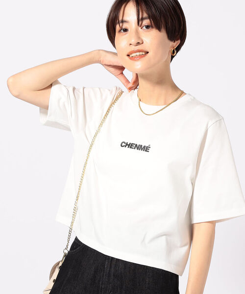 NOLLEY’S Sophi(ノーリーズソフィ)の「ショート丈ロゴTシャツ(Tシャツ/カットソー・レディース・ホワイト系その他4/オフホワイト/チャコールグレー・38)」の16枚目の写真