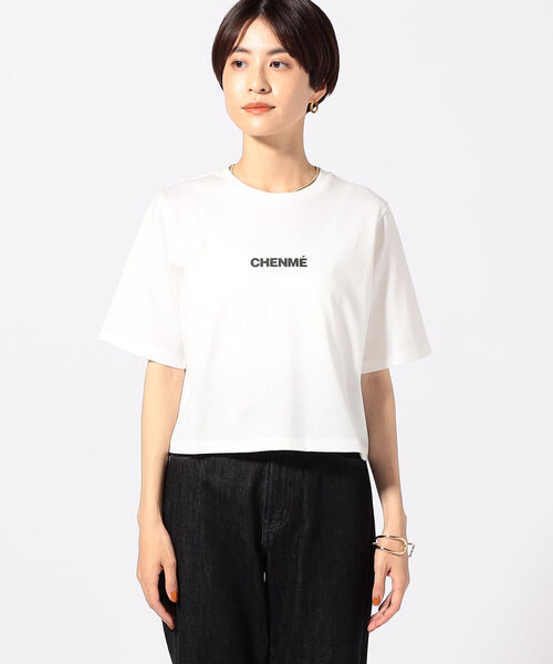 NOLLEY’S Sophi(ノーリーズソフィ)の「ショート丈ロゴTシャツ(Tシャツ/カットソー・レディース・ホワイト系その他4/オフホワイト/チャコールグレー・38)」の18枚目の写真