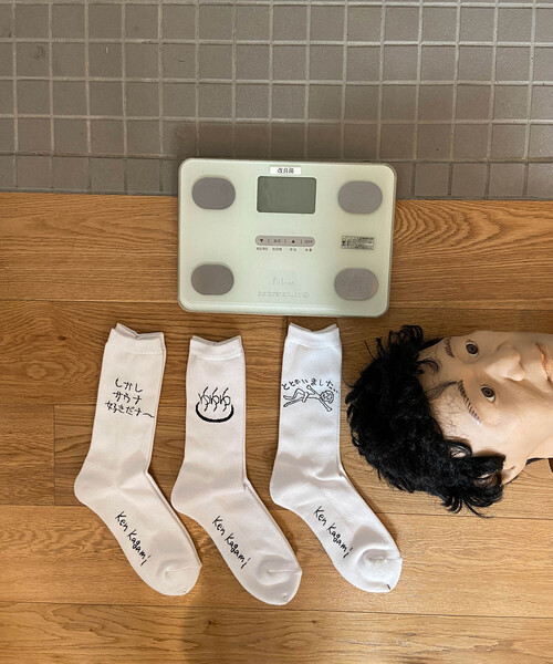 JUNRED(ジュンレッド)の「Ken Kagami×改良湯コラボ ソックス(ソックス/靴下・メンズ・オフホワイト/キナリ/ホワイト系その他5・FREE)」の11枚目の写真