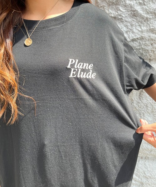 GLAMOROUS JANE(グラマラスジェーン)の「ワッペンバックプリントTシャツワンピース(ワンピース・レディース・杢グレー/カーキ/チャコールグレー/ブラック・FREE)」の13枚目の写真
