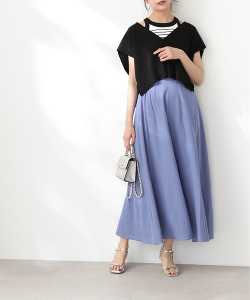 N.（N. Natural Beauty Basic）（エヌエヌナチュラルビューティーベーシック）の「【S Size Line】◆エアリーギャザースカート（スカート・レディース・イエロー/オフホワイト/ブルー・SMALL/MEDIUM）」の3枚目の写真