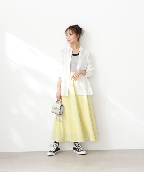 N.（N. Natural Beauty Basic）（エヌエヌナチュラルビューティーベーシック）の「【S Size Line】◆エアリーギャザースカート（スカート・レディース・イエロー/オフホワイト/ブルー・SMALL/MEDIUM）」の20枚目の写真