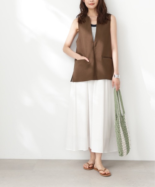 N.（N. Natural Beauty Basic）（エヌエヌナチュラルビューティーベーシック）の「【S Size Line】◆エアリーギャザースカート（スカート・レディース・イエロー/オフホワイト/ブルー・SMALL/MEDIUM）」の4枚目の写真