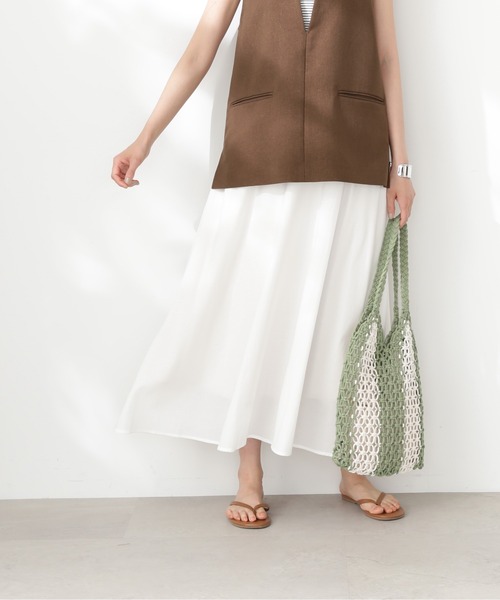 N.（N. Natural Beauty Basic）（エヌエヌナチュラルビューティーベーシック）の「【S Size Line】◆エアリーギャザースカート（スカート・レディース・イエロー/オフホワイト/ブルー・SMALL/MEDIUM）」の5枚目の写真