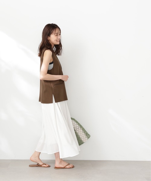 N.（N. Natural Beauty Basic）（エヌエヌナチュラルビューティーベーシック）の「【S Size Line】◆エアリーギャザースカート（スカート・レディース・イエロー/オフホワイト/ブルー・SMALL/MEDIUM）」の9枚目の写真