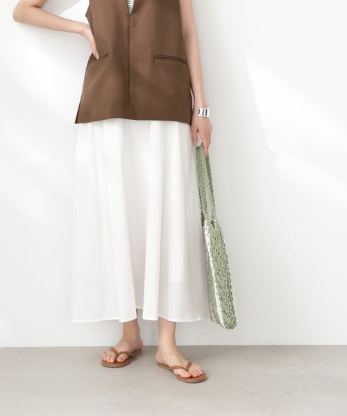 N.（N. Natural Beauty Basic）（エヌエヌナチュラルビューティーベーシック）の「【S Size Line】◆エアリーギャザースカート（スカート・レディース・イエロー/オフホワイト/ブルー・SMALL/MEDIUM）」の10枚目の写真