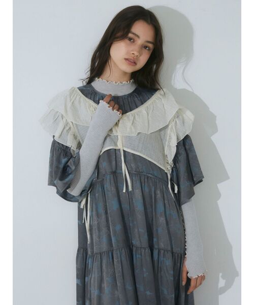 merry jenny（メリージェニー）の「リボンフリルビスチェ（Tシャツ/カットソー・レディース・ブラック/アイボリー/ピンク・FREE）」の8枚目の写真