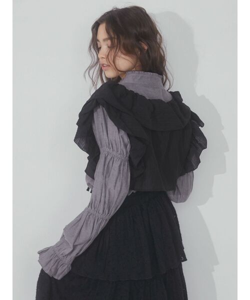 merry jenny（メリージェニー）の「リボンフリルビスチェ（Tシャツ/カットソー・レディース・ブラック/アイボリー/ピンク・FREE）」の16枚目の写真
