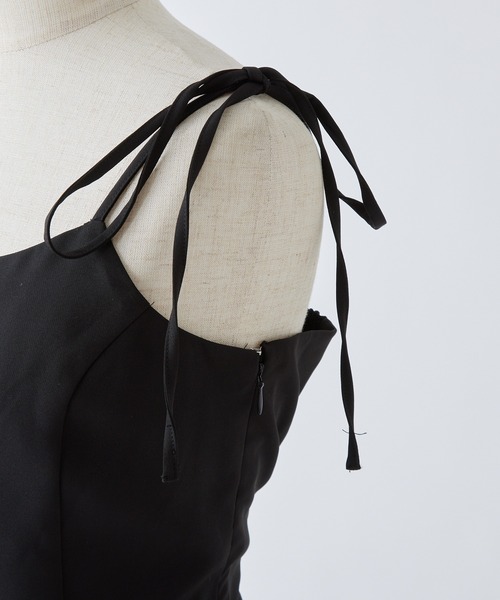 one after another NICE CLAUP（ワンアフターアナザーナイスクラップ）の「バックレースアップフレアキャミワンピース（ワンピース・レディース・ブラック・SMALL/MEDIUM/LARGE）」の18枚目の写真