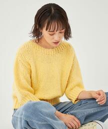 TRICOTS JEAN MARC（トリコットジーンマルク）の「【別注】＜TRICOTS JEAN MARC＞6分袖 ニット プルオーバー（ニット/セーター）」