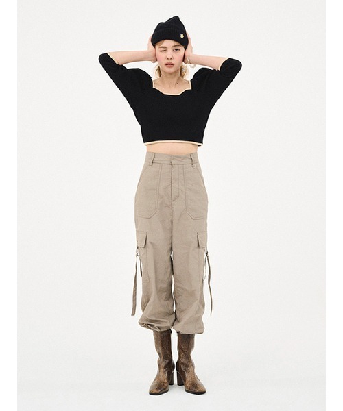 LILY BROWN（リリーブラウン）の「【LILY BROWN×MARY QUANT】ニットビーニー（ニットキャップ/ビーニー・レディース・ホワイト/ブルー/ブラック・FREE）」の6枚目の写真