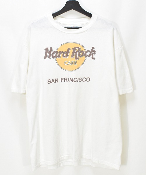 VINTAGE(ヴィンテージ)の「【ヴィンテージ古着】80's Hard Rock CAFE / ハードロックカフェ ロゴプリント Tシャツ USA製(Tシャツ/カットソー・メンズ・ホワイト・X-LARGE)」の1枚目の写真