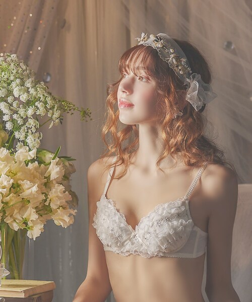 Risa Magli(リサマリ)の「ラーラ ブラジャー(ブラジャー・レディース・グリーン系/アイボリー/ピンク・E75/F75/F65/F70/E70/E65)」の9枚目の写真