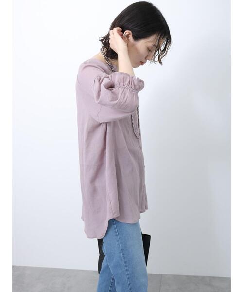 Samansa Mos2 blue(サマンサモスモスブルー)の「楊柳チュニック(シャツ/ブラウス・レディース・ピンク/ブラック/グレー・F)」の7枚目の写真