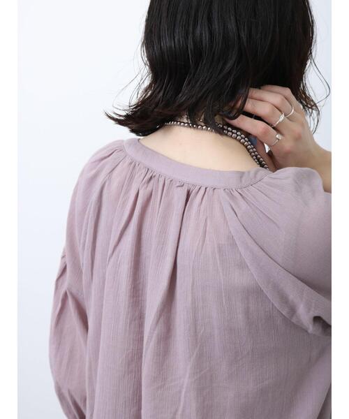 Samansa Mos2 blue(サマンサモスモスブルー)の「楊柳チュニック(シャツ/ブラウス・レディース・ピンク/ブラック/グレー・F)」の16枚目の写真