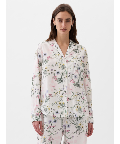 GAP（ギャップ）の「ポプリン パジャマシャツ（ルームウェア/パジャマ・レディース・ピンク/グレー/ベージュ/マルチ/ホワイト系その他/ブルー系その他2/ピンク系その他/ライトブルー・XXS/L/S/M/XS）」の2枚目の写真