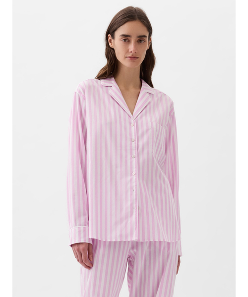 GAP（ギャップ）の「ポプリン パジャマシャツ（ルームウェア/パジャマ・レディース・ピンク/グレー/ベージュ/マルチ/ホワイト系その他/ブルー系その他2/ピンク系その他/ライトブルー・XXS/L/S/M/XS）」の7枚目の写真