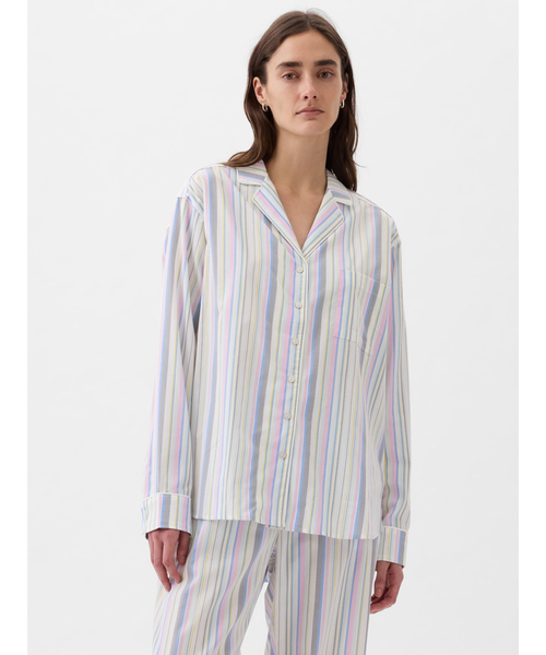GAP（ギャップ）の「ポプリン パジャマシャツ（ルームウェア/パジャマ・レディース・ピンク/グレー/ベージュ/マルチ/ホワイト系その他/ブルー系その他2/ピンク系その他/ライトブルー・XXS/L/S/M/XS）」の8枚目の写真