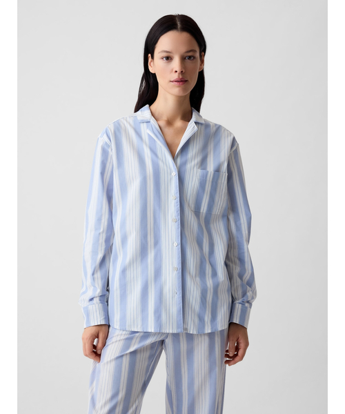 GAP（ギャップ）の「ポプリン パジャマシャツ（ルームウェア/パジャマ・レディース・ピンク/グレー/ベージュ/マルチ/ホワイト系その他/ブルー系その他2/ピンク系その他/ライトブルー・XXS/L/S/M/XS）」の5枚目の写真