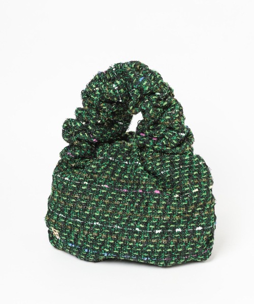 BARNYARDSTORM（バンヤードストーム）の「【WEB限定カラー】tweedクシュクシュBAG（ハンドバッグ・レディース・ブラウン/ブラック/グリーン・FREE）」の3枚目の写真