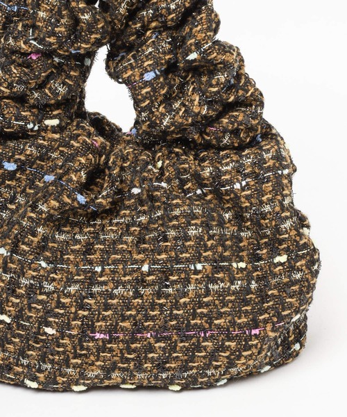 BARNYARDSTORM（バンヤードストーム）の「【WEB限定カラー】tweedクシュクシュBAG（ハンドバッグ・レディース・ブラウン/ブラック/グリーン・FREE）」の9枚目の写真