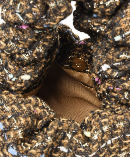 BARNYARDSTORM（バンヤードストーム）の「【WEB限定カラー】tweedクシュクシュBAG（ハンドバッグ・レディース・ブラウン/ブラック/グリーン・FREE）」の16枚目の写真