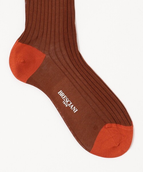 BRESCIANI / コットン ヒール＆トゥ リブソックス（ソックス/靴下）｜BRESCIANI（ブレシアニ）