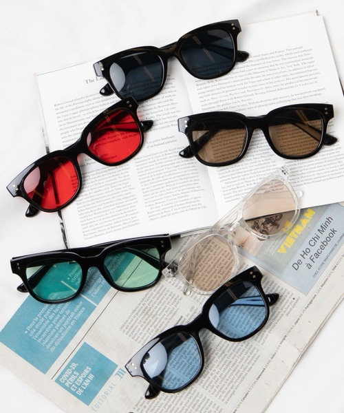 WEGO（ウィゴー）の「WEGO/セルフレームカラーレンズ（サングラス・レディース・レッド/ブルー/ブラック/グリーン/ブラウン・FREE）」の7枚目の写真