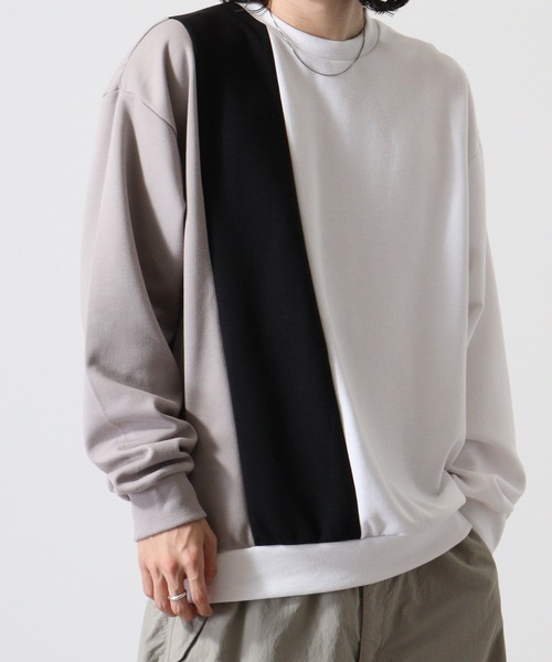 スウェット・トレーナー IONSEOUL 3 TAP Damage Cutting Sweat Shirt (3color) JE887 IONSEOUL 3 TAP Damage Cutting Sweat Shirt (3color) JE887