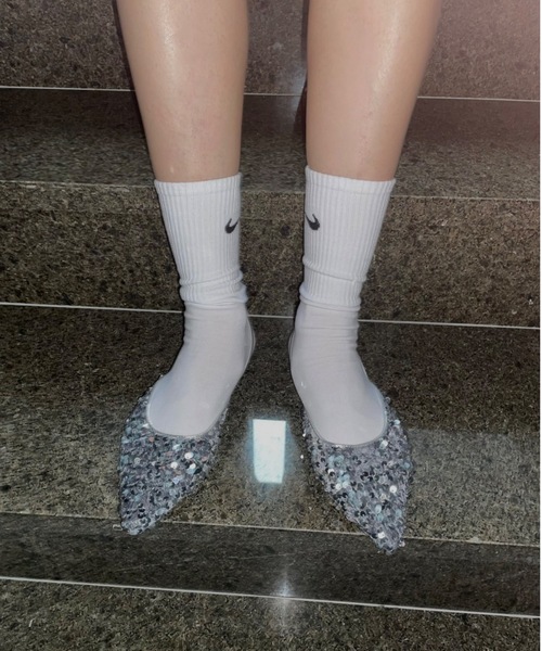 Didot.showroom(ディドット ショールーム)の「スパンコールフラットミュール(パンプス・レディース・ブラック/シルバー・25cm/23.5cm/24cm/24.5cm/23cm)」の6枚目の写真