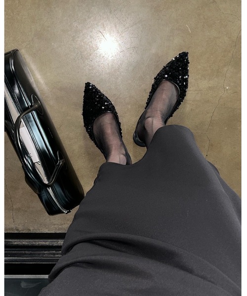 Didot.showroom(ディドット ショールーム)の「スパンコールフラットミュール(パンプス・レディース・ブラック/シルバー・25cm/23.5cm/24cm/24.5cm/23cm)」の20枚目の写真