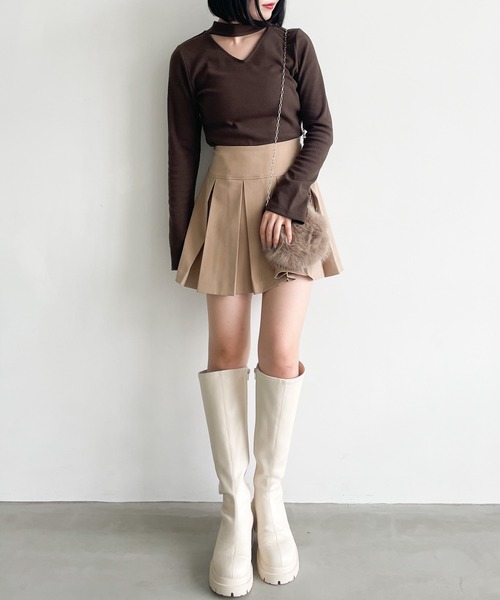 Heather(ヘザー)の「フロントカットアウトプルオーバー 980805(Tシャツ/カットソー・レディース・ブラウン/アイボリー/ブラック・FREE)」の18枚目の写真
